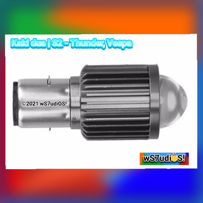 Lampu LED Laser Thunder Vespa Kymco S2 / BA20D / H6