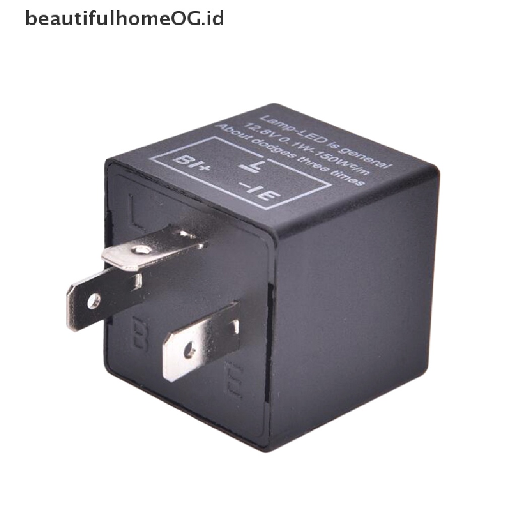 Relay Flasher LED 3-Pin 12V Adjustable Untuk Lampu Sein Mobil CF13