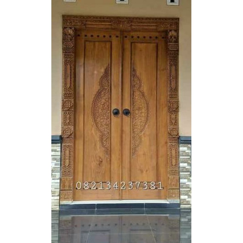 pintu minimalis terbaru gebyok gapura ukir jepara jati asli