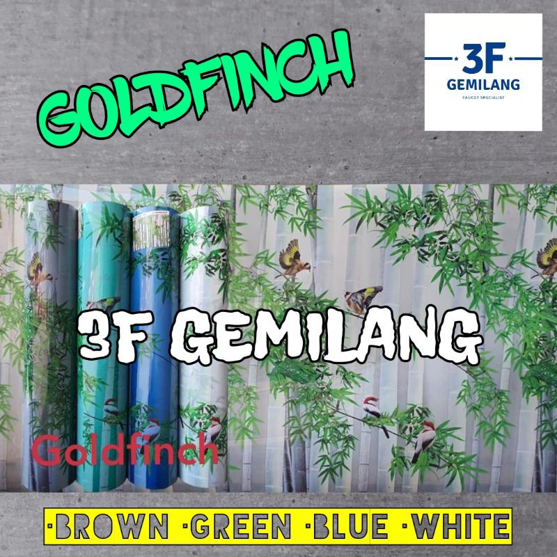 Fiber Plastik Penutup Pagar 60 Polos Motif GOLDFINCH Meteran