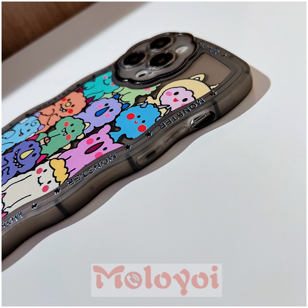 Soft Case Motif Kartun Monster Kecil Untuk IPhone 13 11 12 Pro MAX XR 7 8 Plus 6 6s Plus XS MAX X SE 2020