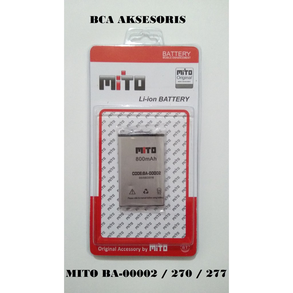 BATTERY BATRE BATERAI MITO BA-00002 / 270 / 277 ORIGINAL