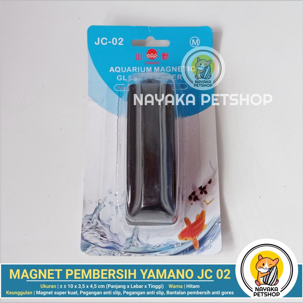 Yamano JC 02 Magnet Aquarium Pembersih Kaca Aquascape