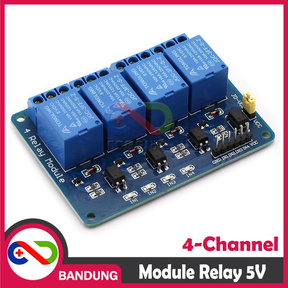 RELAY 5V 4 CHANNEL OUTPUT 250VAC 30VDC 10A WITH OPTOCUPLER MODUL