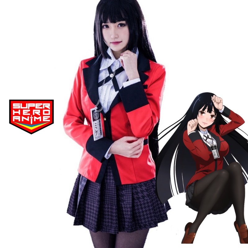 Cosplay Yumeko Jabami Kostum Kakegurui Full Set Costume Baju Anime Impor Cewek Perempuan Tanggung Dewasa