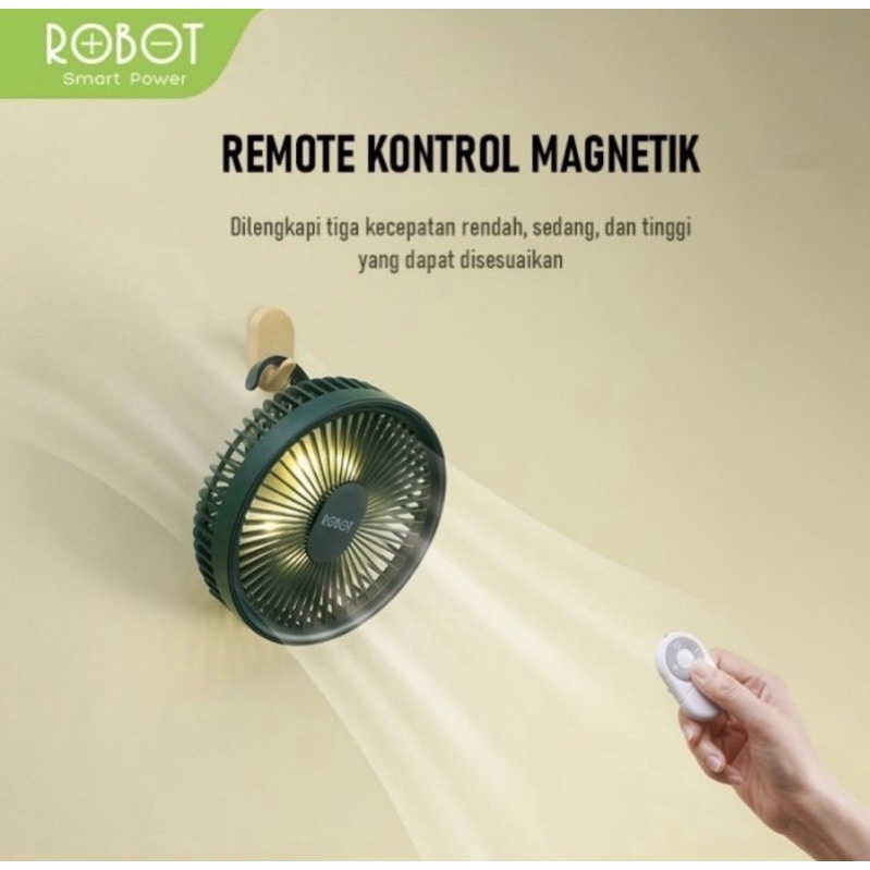 ROBOT Mini Desktop Fan RT-BF20 Kipas Meja Multifungsi Lampu Mini Portable Original Garansi 1 Tahun