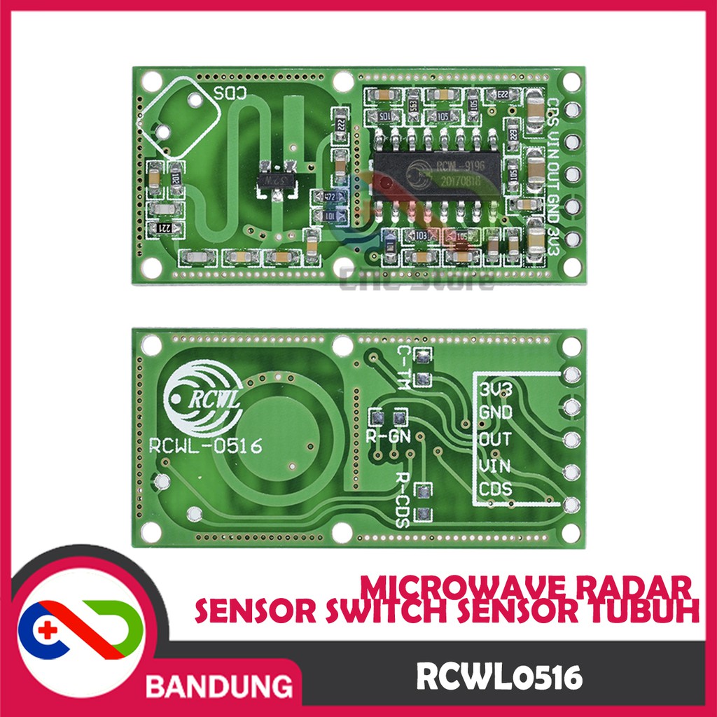 RCWL0516 MICROWAVE RADAR SENSOR SWITCH SENSOR TUBUH RCWL 0516