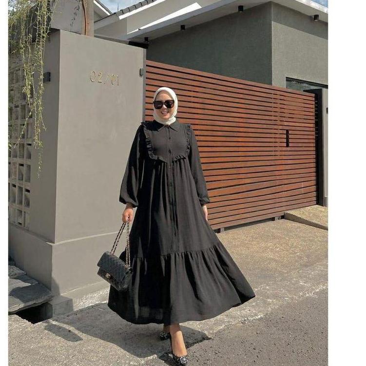Bagus Banget.. RABIRA DRESS GAMIS CRINKLE PREMIUM DRESS WANITA TERBARU 2022 BAJU KONDANGAN REMAJA KE