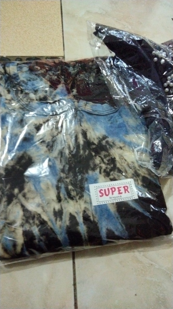 Amalagrosir - (cod) Gamis Black Tiedie Teratai / Long Dress Batik Busui