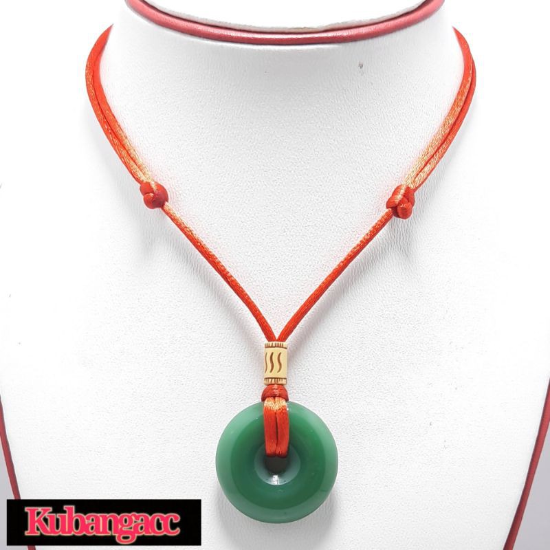 Kalung Tali. Kalung Tali Liontin Giok China Model Donat Kalung Pria Wanita Kalung Giok