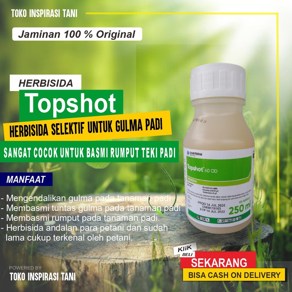 [COD]Topshot 60 OD Herbisida Padi 250 ml/Obat Gulma Rumput/Obat Pengganggu Tanaman Padi 250ml