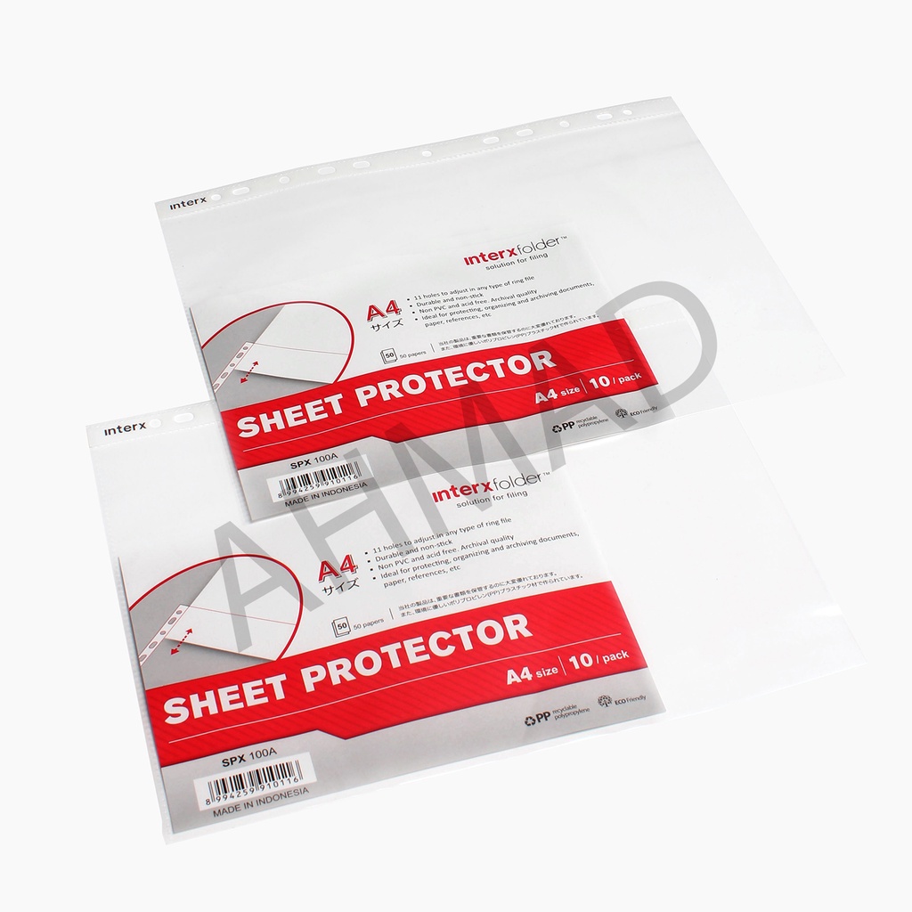 

INTER X FOLDER - Sheet Protector - PP Pockets A4 isi 10 Lembar - [ PACK ]