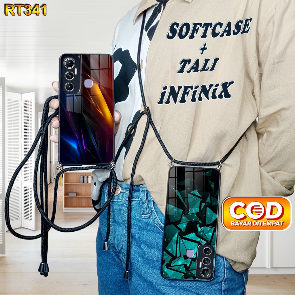 RT341 Softcase Kilau + Tali infinix Hot 11 Case Kilau Hot 8 Hot 9 Hot 9 play Hot 10 Hot 10 play Hot 