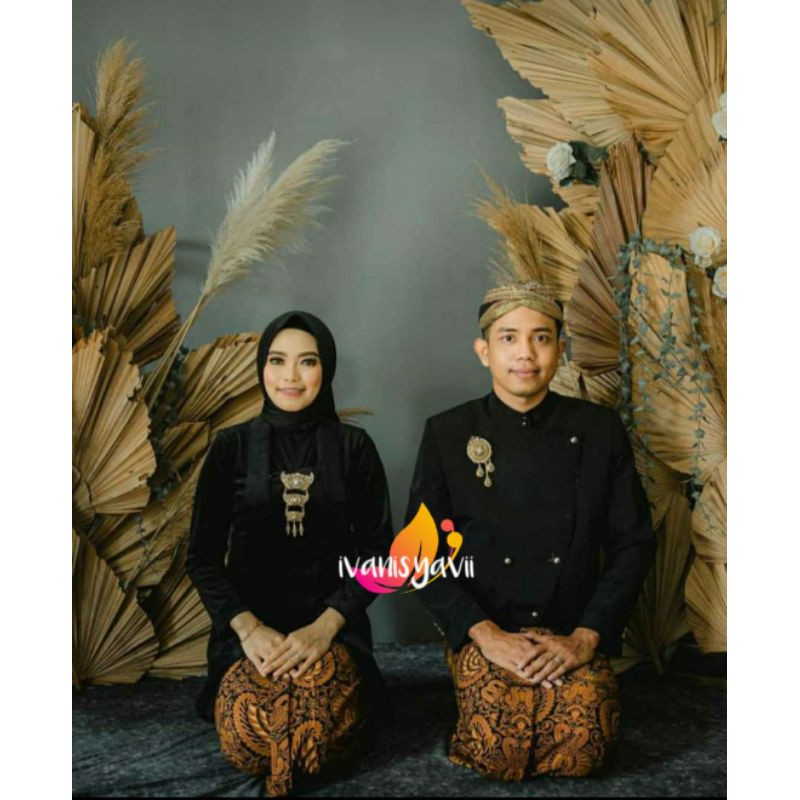 Set Prewed Baju Adat Jawa - Solo Motif Semen Romo. (BONUS BENGGOL BESKAP)