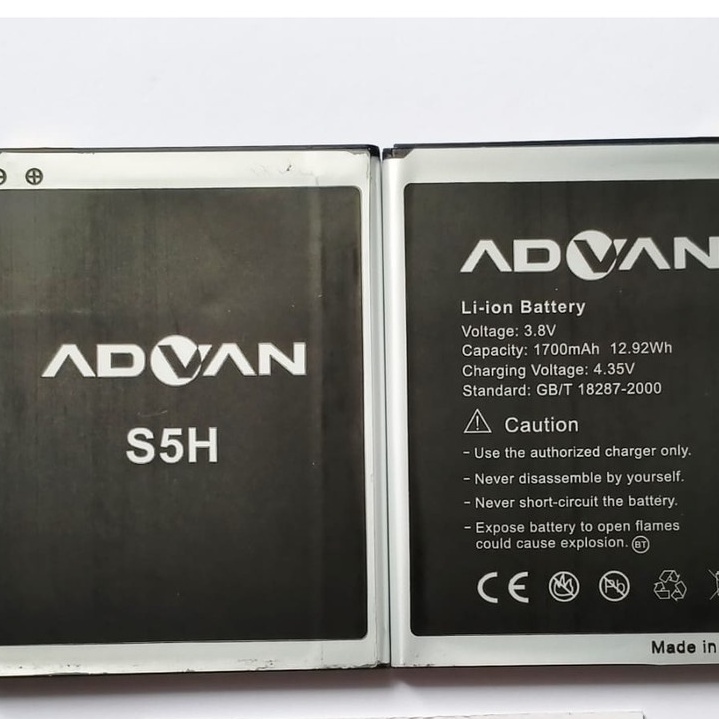 Batre ADVAN ALL TYPE S5H BP-S5 S5L BP-S5K Batre ADVAN ORINAL 99% BATRE ADVAN BATTERY