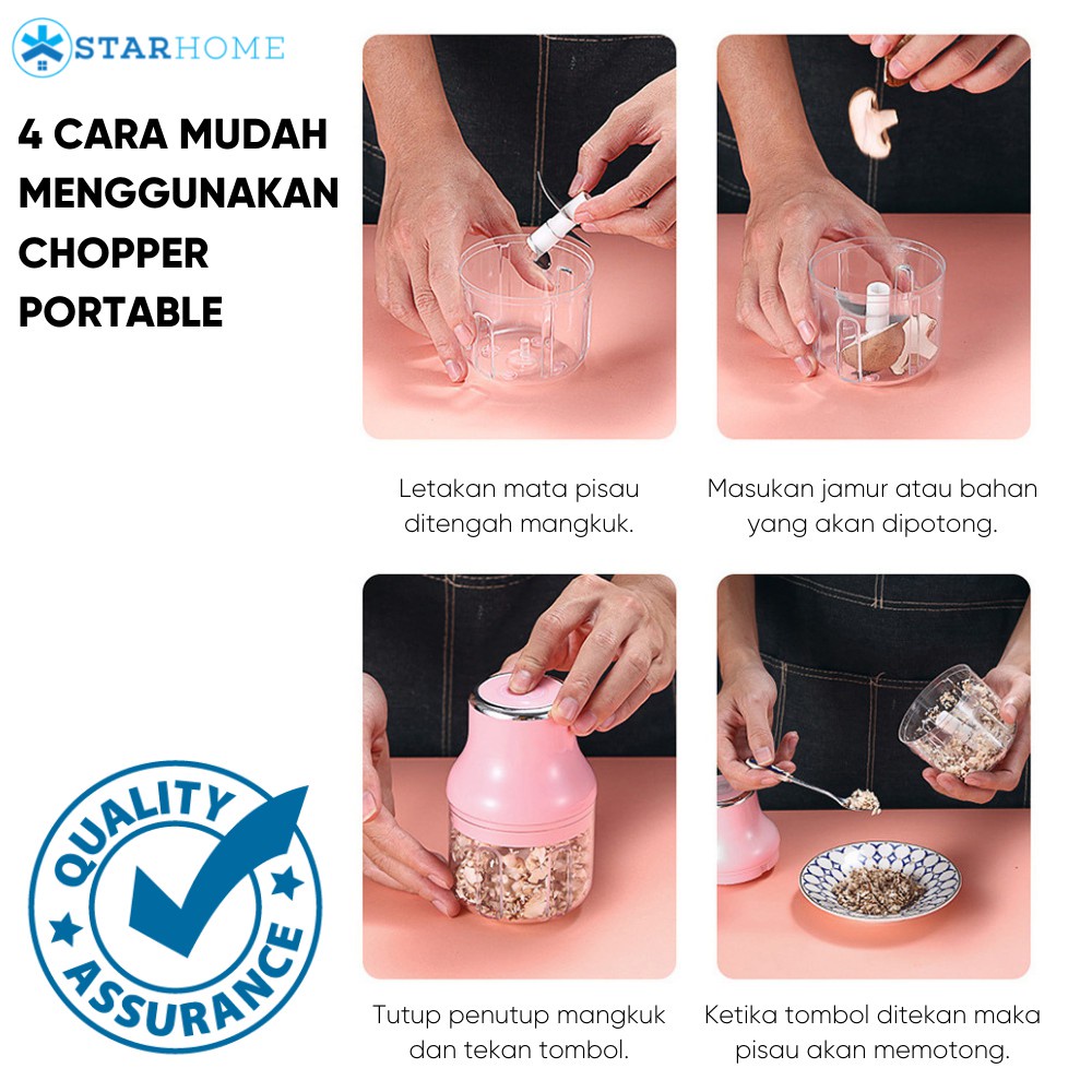 (BISA COD) Blender Mini Chopper Portable 210 ml - Blender Daging - Blender Bumbu Dapur USB CHARGING Multifungsi