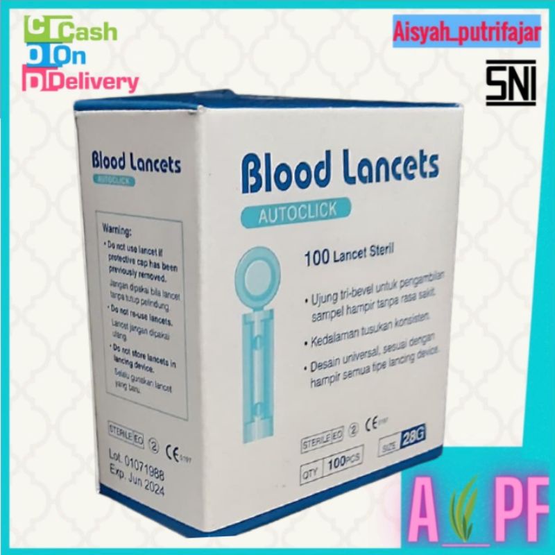 Jual Blood Lancet Onemed isi 100 pcs / Onemed Blood Lancet 21G 28G 30G