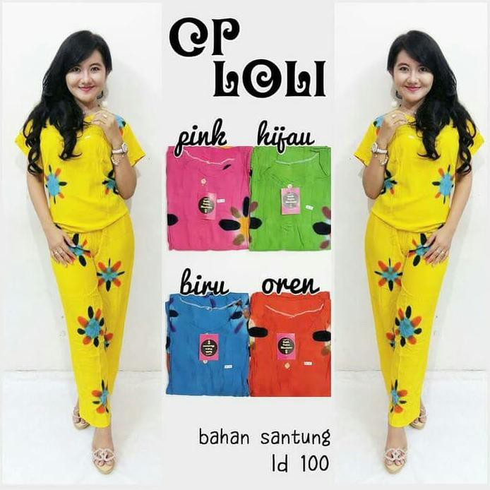 Stelan Baju Tidur Dewasa Batik Pekalongan / Piyama