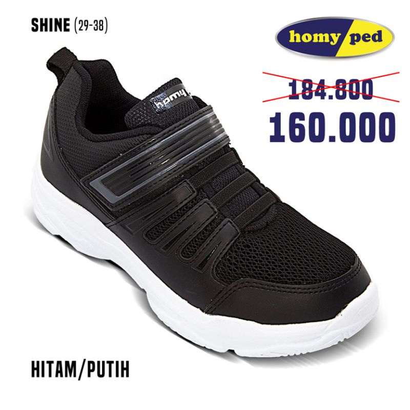 Sepatu sekolah anak Homyped Shine original 100% (hanya sepatu saja,tidak include mainan)