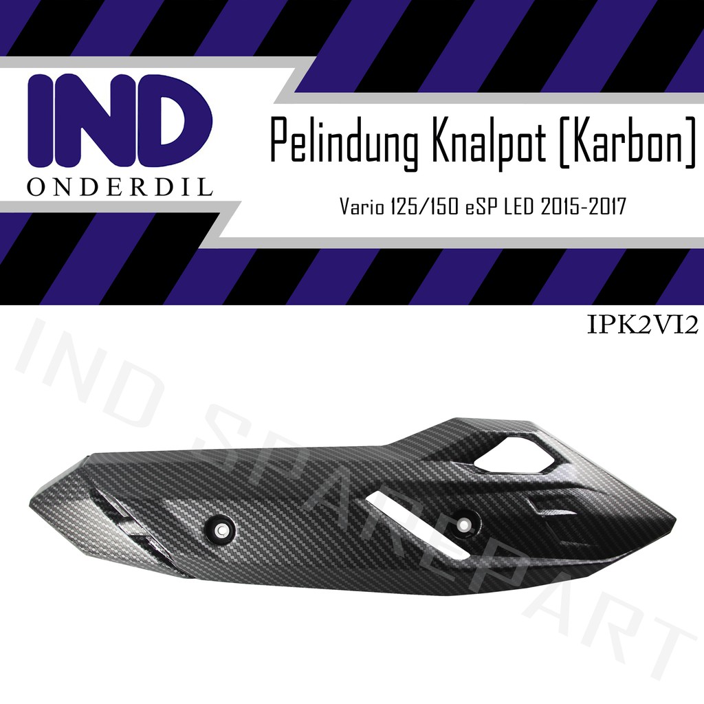 Cover Tutup-Pelindung Knalpot Carbon-Karbon Vario 150 New LED eSP 2015