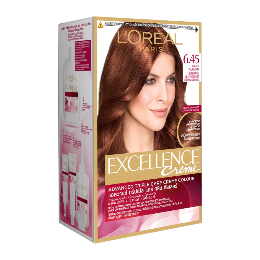 L'Oreal Excellence Hair Color Copper Mahogany Dark Blond 6.45