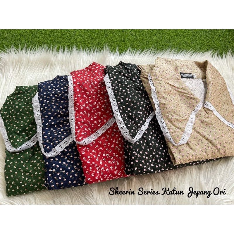 Gamis Katun Jepang Ori Kerah Renda