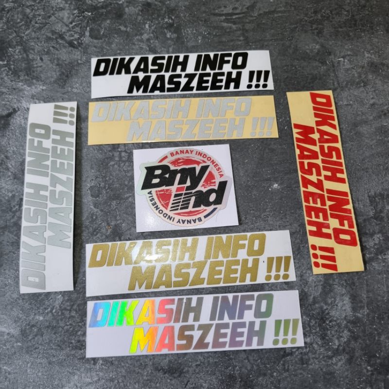 STICKER DIKASIH INFO MASZEEH CUTTING