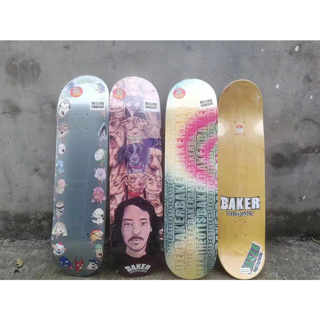 Baker deck skateboard pro 7 plys cananian maples cold press deck 31x8.25 inch Untuk Dewasa