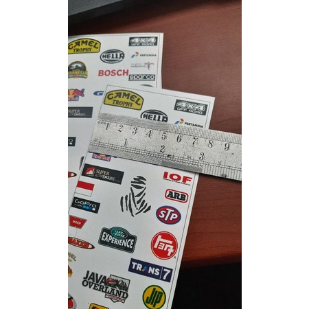 STICKER STIKER MOBIL RC ADVENTURE OFFROAD 4X4 MINI SCALE 1/12 1/16 RGT MN WPL