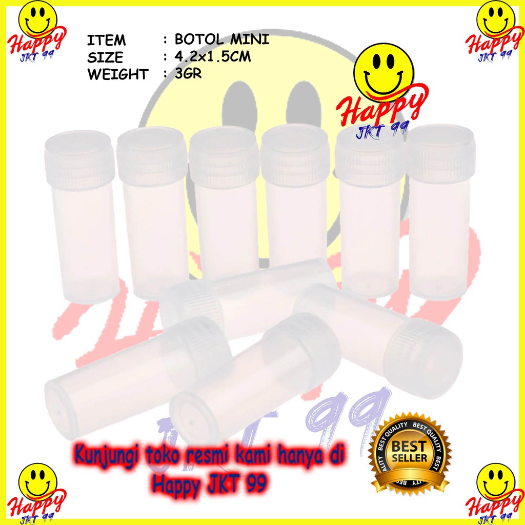 [ HAPPY JKT 99 ] BOTOL KECIL MINI PLASTIK SERBAGUNA