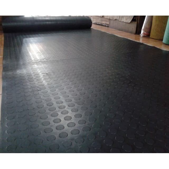 TIKAR-KARPET- KARPET KARET ROLL MOTIF KOIN / COIN METERAN, TEBAL 4 MM, LEBAR 1.2 M -KARPET-TIKAR.