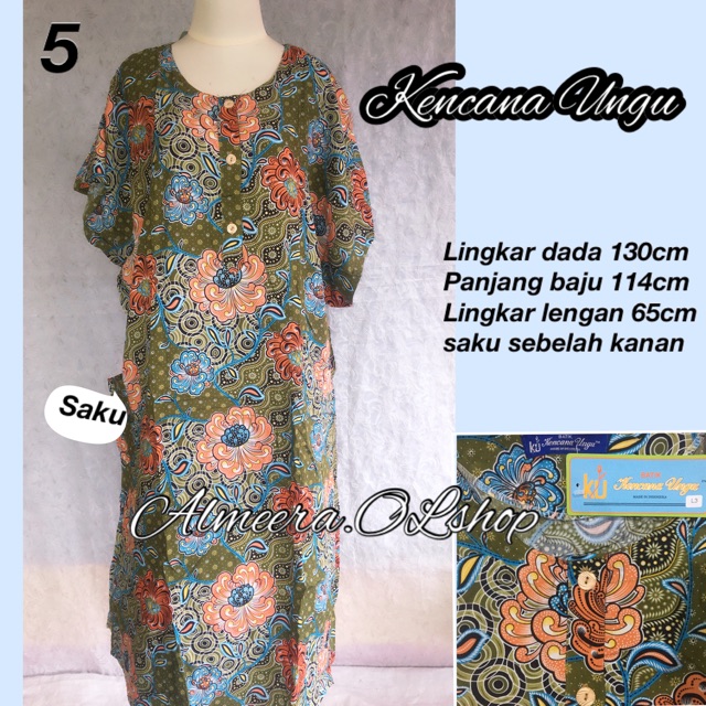 Baju tidur daster kencana ungu super jumbo