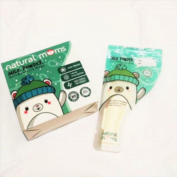 Natural Moms Milk Powder Green 30pcs - Kantong ASI
