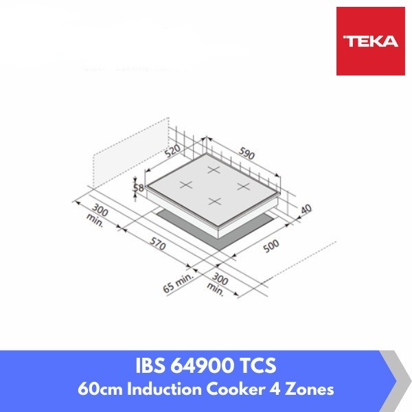 Induction Built-in Teka IBS 64900 TCS Free Ongkir Area Jabodetabek