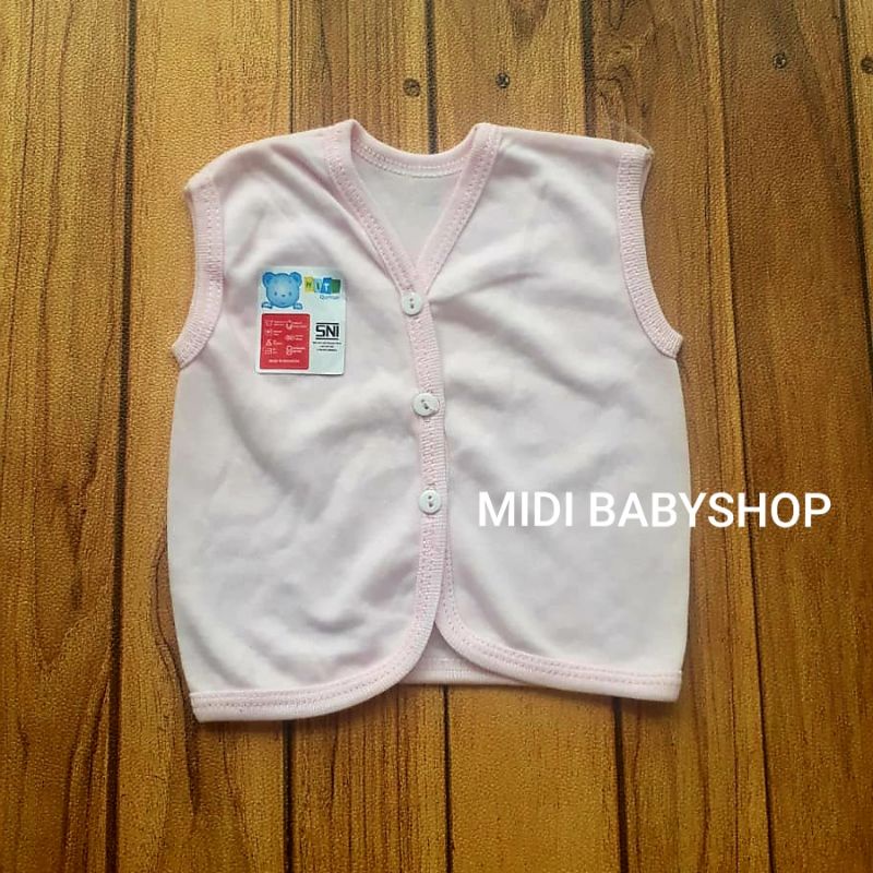 12 Pcs Baju bayi tanpa lengan polos Nita Baby 0-6 bulan