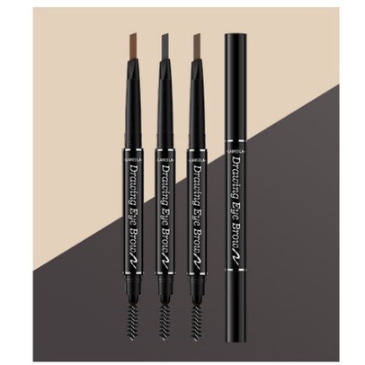 LAMEILA Pensil Alis 7 Warna Double Heads Lasting Pen Waterproof Pencil Kotak Hitam LA031