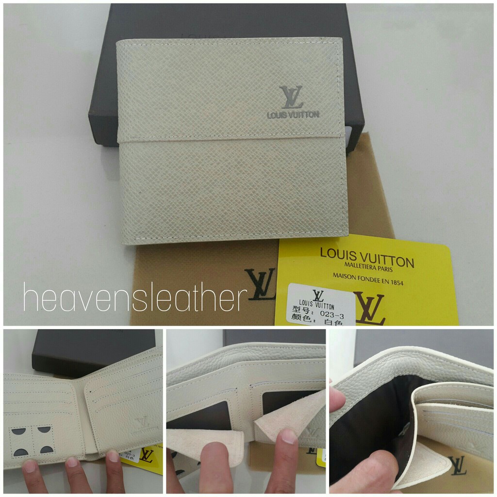 DOMPET KULIT PRIA TIDUR IMPORT LOUIS VUITTON PUTIH KODE 023-3