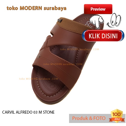 CARVIL ALFREDO 03 M STONE sandal pria sandal sopan casual slide