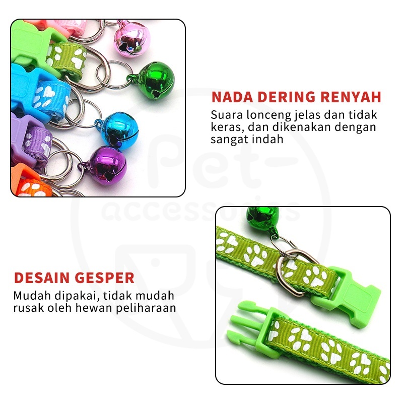 Kalung lonceng kucing / kitten kecil - kalung pet collar kalung lonceng kelinci anjing - ️Aksesoris kucing murah