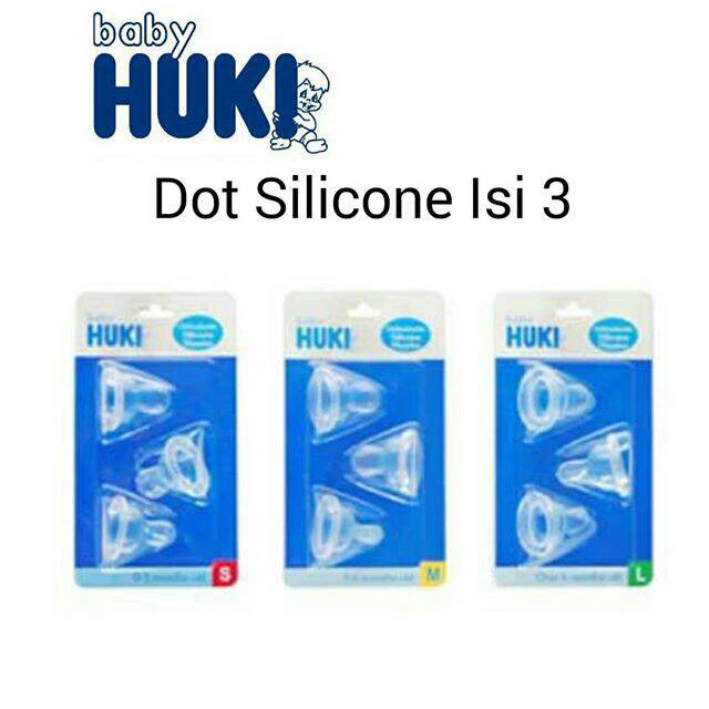 Huki Dot Orthodontic Silicone Nipple Blister Isi 3 Pcs Dot Huki Bayi  Huki Dot Bayi-BELLA SHOP