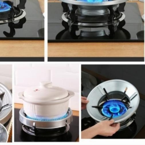 ✩ tatakan kompor gas anti angin hemat gas anti slip kaki 3/4/5/8 - Universal ✻