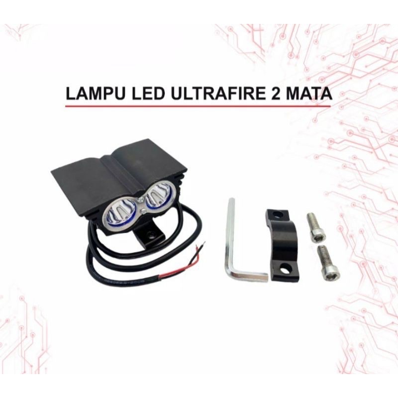 Lampu tembak sorot OWL mini 30watt cree 3 mata 12volt - 80volt