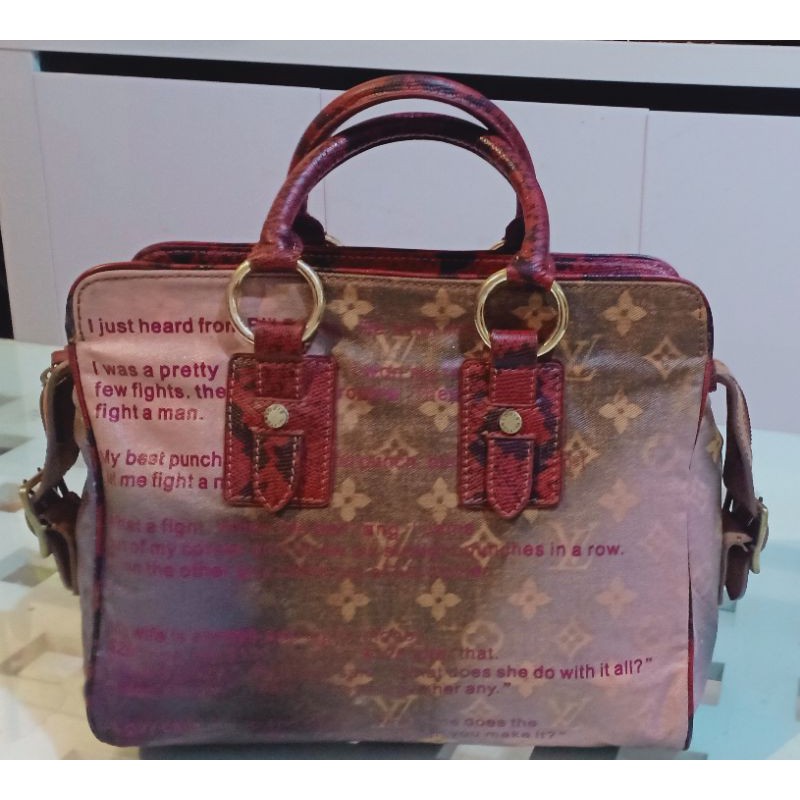 LV LIMITED EDITION RICHARD PRINCE GRADUATE MONOGRAM JOKES BAG NOSER P32 L12 P30