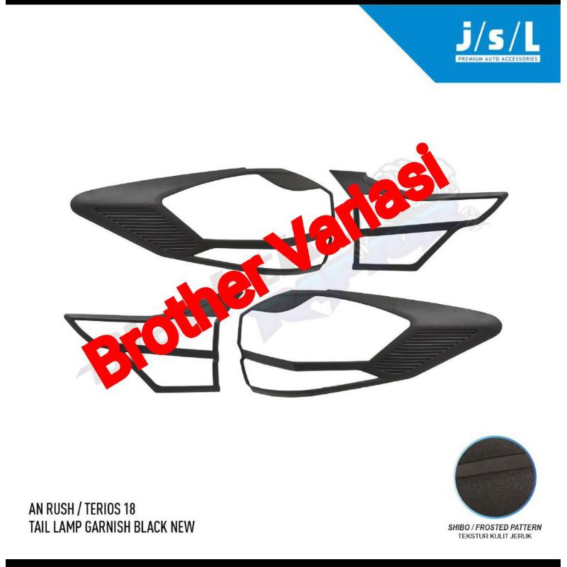 Garnish lampu belakang all new rush all new terios tail lamp garnish black new jsl