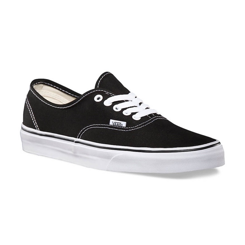 black and white authentic vans womens