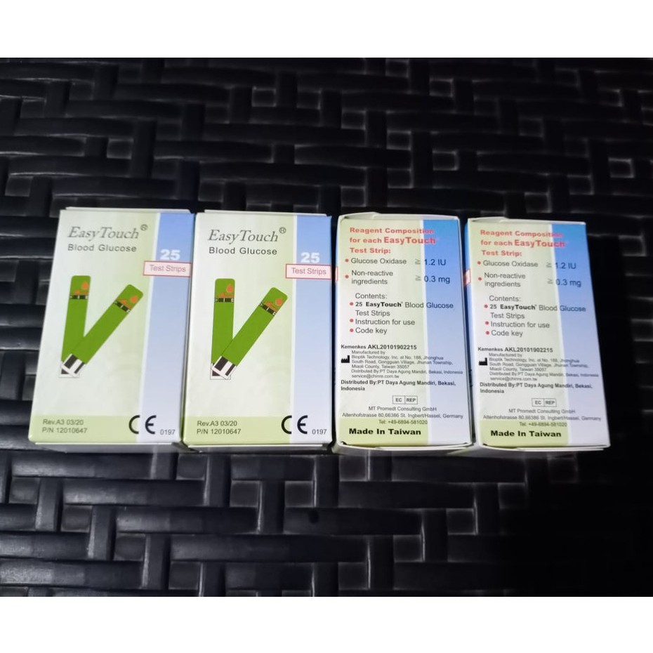 STRIP GULA DARAH EASY TOUCH / EASY TOUCH BLOOD GLUCOSE TEST STRIPS  REFILL ISI 25