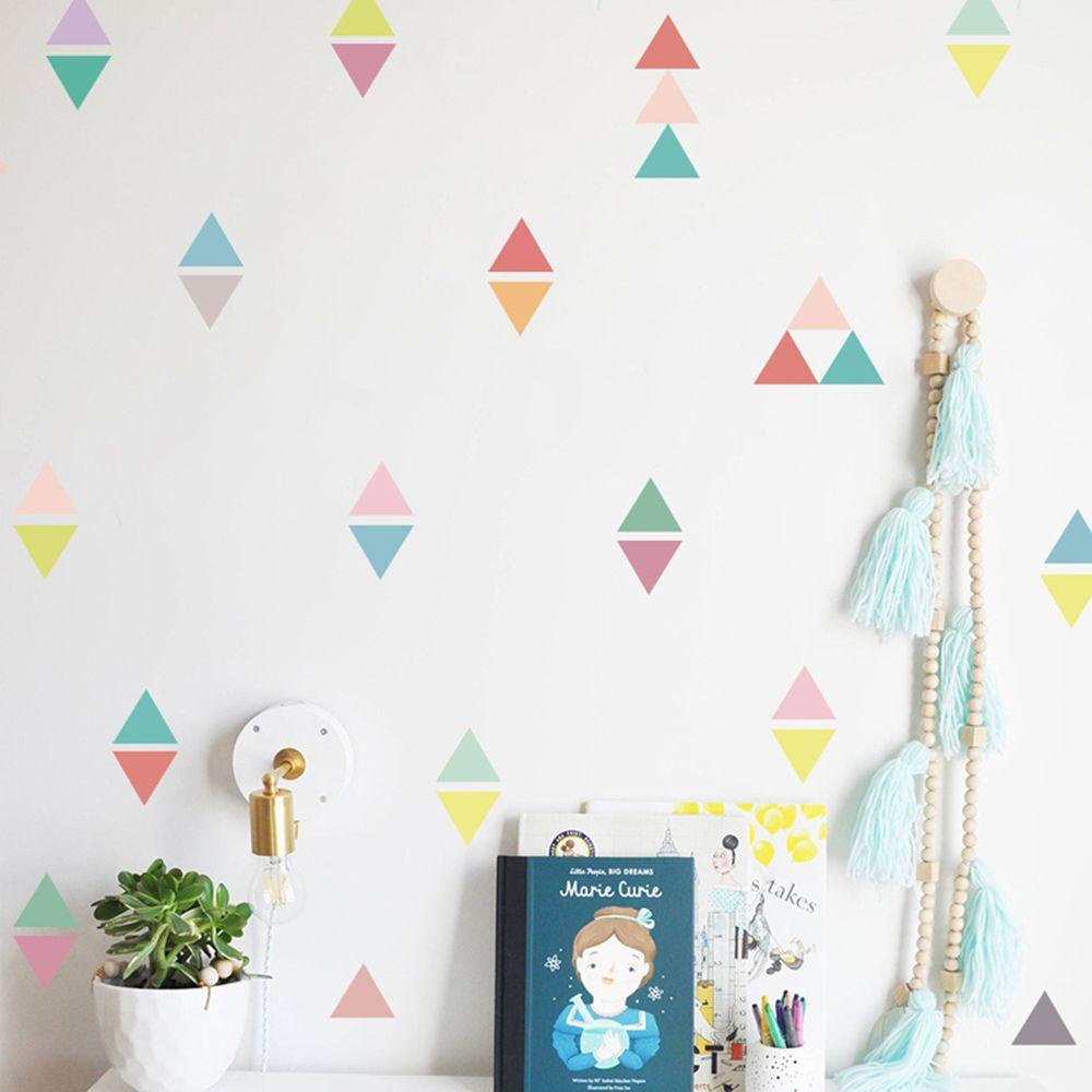 【 ELEGANT 】 Wall Sticker Lovely Nordic Style DIY Stars Geometric Figure Nursery Kids Room Decor