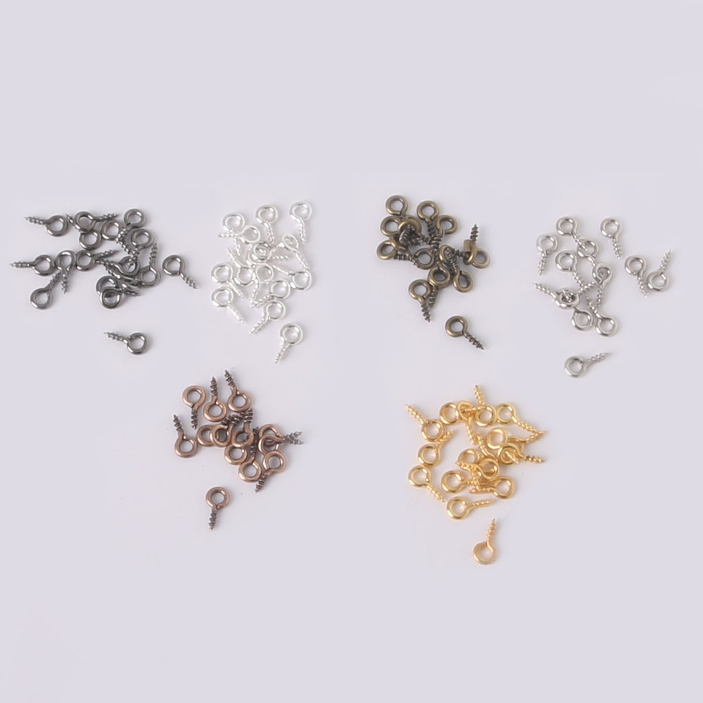 200pcs Pin Mata Mini Ukuran 4x8mm Untuk Membuat Perhiasan Anting Diy