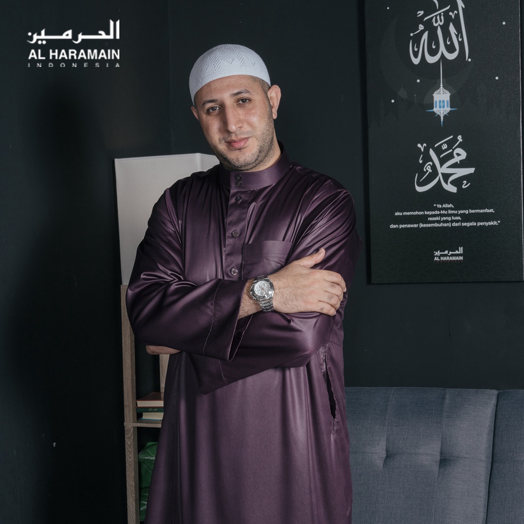 AL Haramain Jubah / Gamis Pria Remaja & Dewasa Viet Polos / Jubah AL Haramain | Biru Telur Asin | Ku