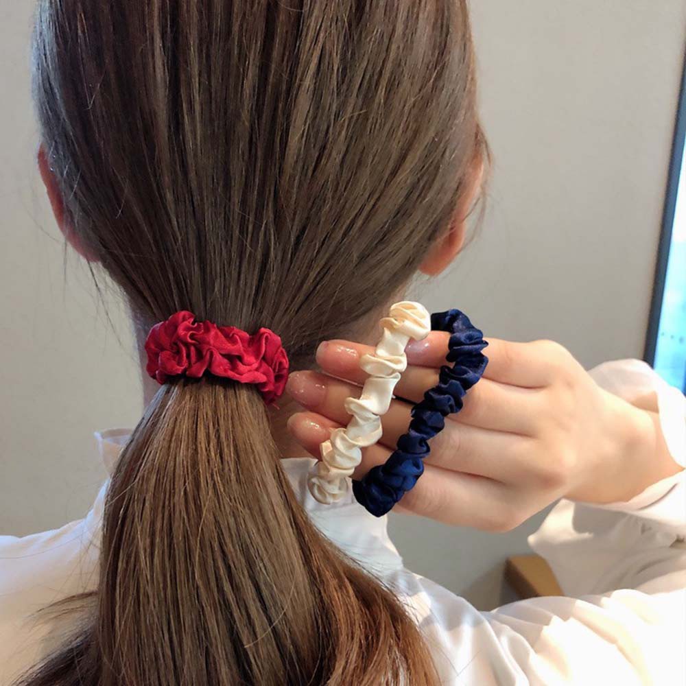 karet Rambut Scrunchie kecil Korea Set 6 Pcs